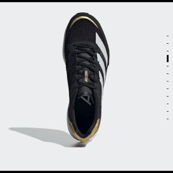 Adidas Adizero Adios 6 | Women’s size US 6.5 Black White and Gold running shoes - Picture 3 of 3